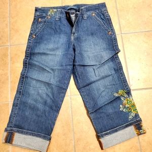 Embellished Jean capris